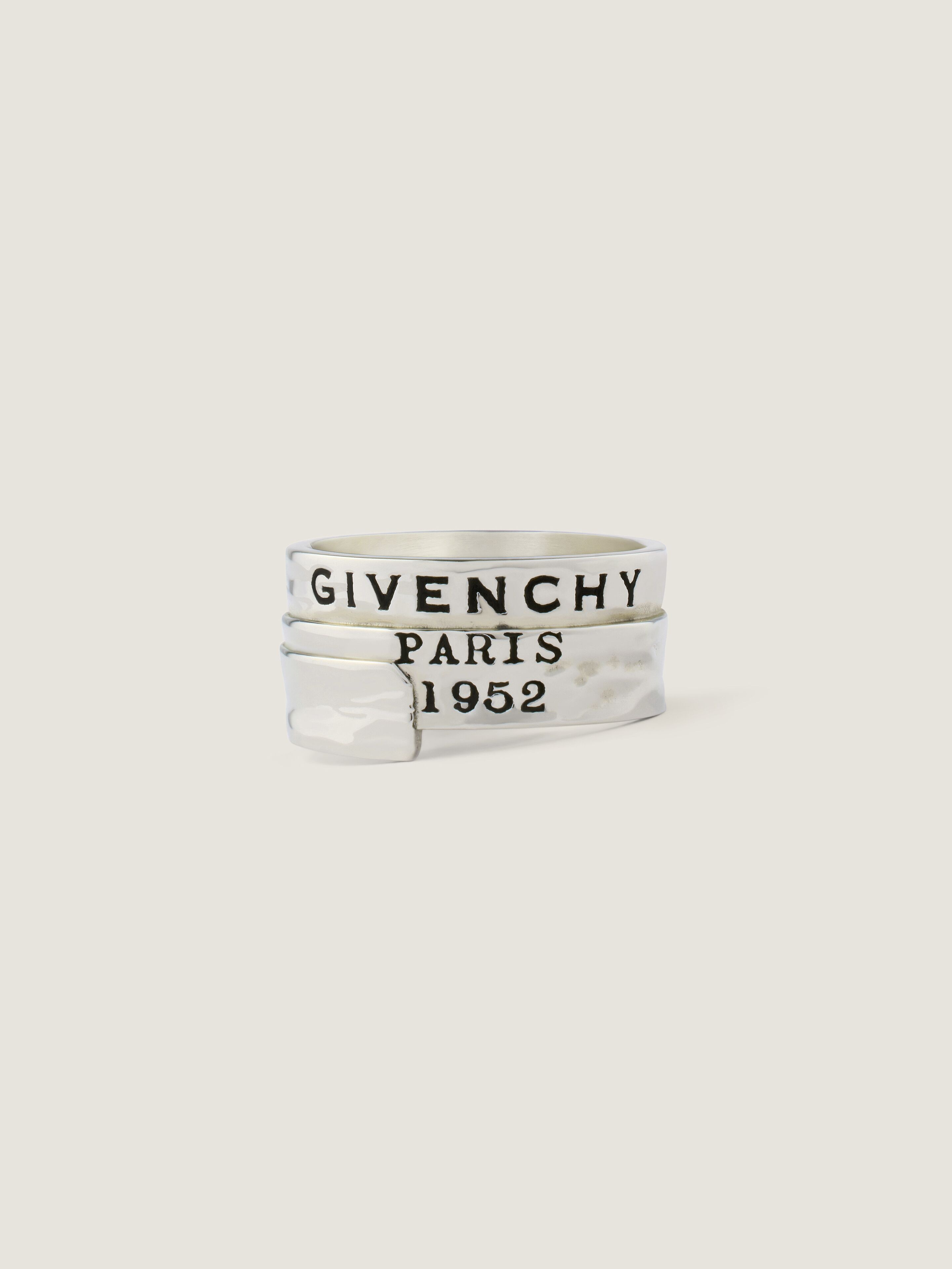 GIVENCHY Tape ring in metal and enamel